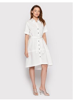 Peserico Sukienka koszulowa S02701A Biały Regular Fit ze sklepu MODIVO w kategorii Sukienki - zdjęcie 168595072