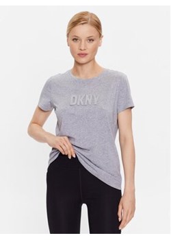 DKNY T-Shirt P03ZBDNA Szary Regular Fit ze sklepu MODIVO w kategorii Bluzki damskie - zdjęcie 168595251