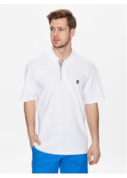 Tommy Hilfiger Polo Monogram Placket MW0MW30785 Biały Loose Fit ze sklepu MODIVO w kategorii T-shirty męskie - zdjęcie 168595450