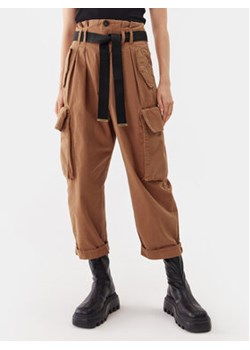 Pinko Spodnie materiałowe Ronfare 101840 A0D5 Brązowy Relaxed Fit ze sklepu MODIVO w kategorii Spodnie damskie - zdjęcie 168595822