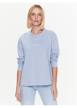 Calvin Klein Curve Bluza Inclu Micro Logo K20K205472 Niebieski Regular Fit ze sklepu MODIVO w kategorii Bluzy damskie - zdjęcie 168596620