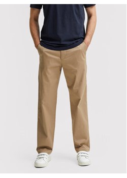 Selected Homme Chinosy Salford 16080159 Beżowy Loose Fit ze sklepu MODIVO w kategorii Spodnie męskie - zdjęcie 168596911
