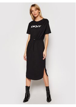 DKNY Sukienka codzienna P1BD7EGQ Czarny Regular Fit ze sklepu MODIVO w kategorii Sukienki - zdjęcie 168597844