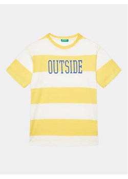 United Colors Of Benetton T-Shirt 3ZNBC10BN Żółty Regular Fit ze sklepu MODIVO w kategorii T-shirty chłopięce - zdjęcie 168597930