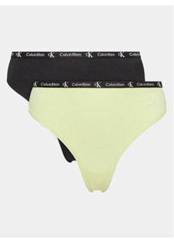 Calvin Klein Underwear Komplet 2 par stringów 000QD3990E Kolorowy ze sklepu MODIVO w kategorii Majtki damskie - zdjęcie 168598713