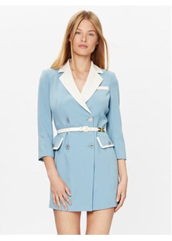 Elisabetta Franchi Sukienka koktajlowa AB-445-32E2-V650 Niebieski Regular Fit ze sklepu MODIVO w kategorii Sukienki - zdjęcie 168600514