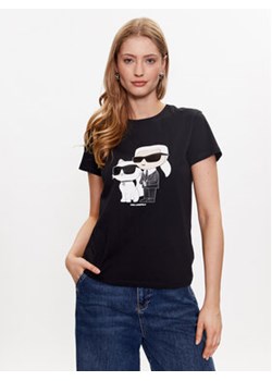 KARL LAGERFELD T-Shirt Ikonik 2.0 230W1704 Czarny Regular Fit ze sklepu MODIVO w kategorii Bluzki damskie - zdjęcie 168600583