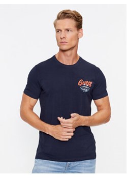 Guess T-Shirt M3BI29 J1314 Granatowy Regular Fit ze sklepu MODIVO w kategorii T-shirty męskie - zdjęcie 168600882
