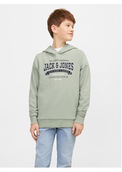 Jack&Jones Junior Bluza Logo 12257309 Szary Standard Fit ze sklepu MODIVO w kategorii Bluzy chłopięce - zdjęcie 168601763