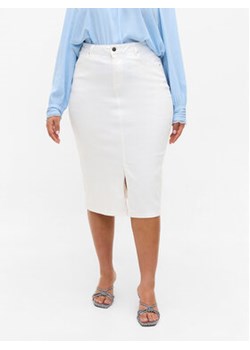 Zizzi Spódnica jeansowa J10771A Biały Regular Fit ze sklepu MODIVO w kategorii Spódnice - zdjęcie 168601784