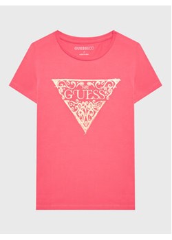 Guess T-Shirt J3GI01 K6YW3 Różowy Regular Fit ze sklepu MODIVO w kategorii Bluzki dziewczęce - zdjęcie 168602603