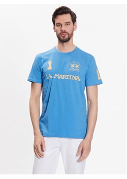 La Martina T-Shirt VMR309 JS206 Niebieski Regular Fit ze sklepu MODIVO w kategorii T-shirty męskie - zdjęcie 168603641