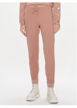 Liu Jo Sport Spodnie materiałowe TF3207 MA63L Różowy Slim Fit ze sklepu MODIVO w kategorii Spodnie damskie - zdjęcie 168603650