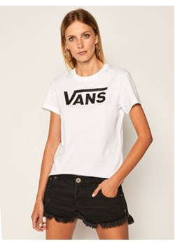 Vans T-Shirt Wm Flying V Crew Tee VN0A3UP4 Biały Regular Fit ze sklepu MODIVO w kategorii Bluzki damskie - zdjęcie 168603784
