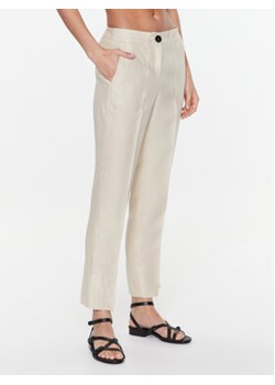 Marella Spodnie materiałowe Garbata 2331311132 Beżowy Slim Fit ze sklepu MODIVO w kategorii Spodnie damskie - zdjęcie 168604594