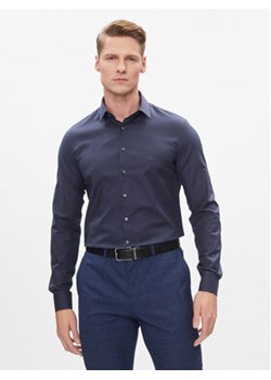 Calvin Klein Koszula K10K112305 Granatowy Slim Fit ze sklepu MODIVO w kategorii Koszule męskie - zdjęcie 168604951