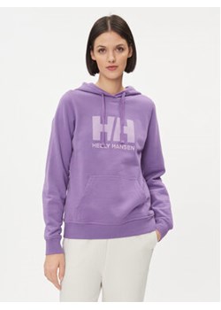 Helly Hansen Bluza Logo 33978 Fioletowy Regular Fit ze sklepu MODIVO w kategorii Bluzy damskie - zdjęcie 168605072