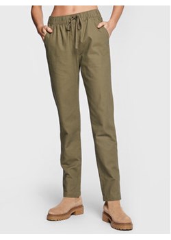 Roxy Spodnie materiałowe Canvas ERJNP03467 Zielony Relaxed Fit ze sklepu MODIVO w kategorii Spodnie damskie - zdjęcie 168605460