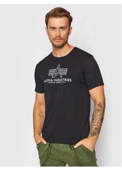 Alpha Industries T-Shirt Basic 118505 Czarny Regular Fit ze sklepu MODIVO w kategorii T-shirty męskie - zdjęcie 168605561