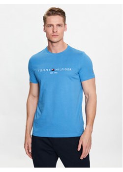 Tommy Hilfiger T-Shirt Logo MW0MW11797 Niebieski Slim Fit ze sklepu MODIVO w kategorii T-shirty męskie - zdjęcie 168605832