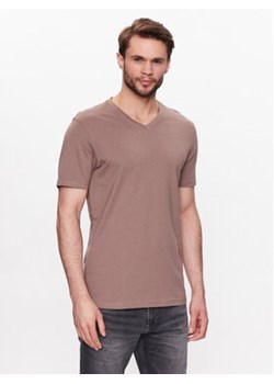 Volcano T-Shirt Slit M02370-S23 Brązowy Regular Fit ze sklepu MODIVO w kategorii T-shirty męskie - zdjęcie 168605870