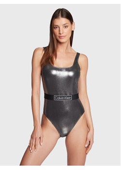 Calvin Klein Swimwear Strój kąpielowy KW0KW01956 Czarny ze sklepu MODIVO w kategorii Stroje kąpielowe - zdjęcie 168606653