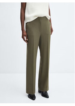 Mango Spodnie materiałowe Cindy 67021010 Khaki Regular Fit ze sklepu MODIVO w kategorii Spodnie damskie - zdjęcie 168608950