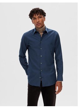 Selected Homme Koszula 16090212 Granatowy Slim Fit ze sklepu MODIVO w kategorii Koszule męskie - zdjęcie 168609044