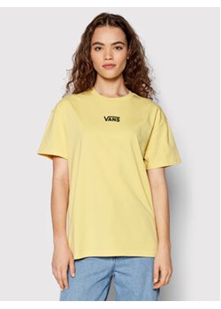 Vans T-Shirt Flying V VN0A7YUT Żółty Oversize ze sklepu MODIVO w kategorii Bluzki damskie - zdjęcie 168609491