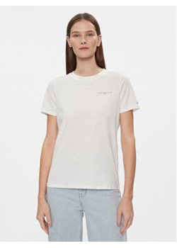 Tommy Hilfiger T-Shirt 1985 WW0WW37877 Biały Regular Fit ze sklepu MODIVO w kategorii Bluzki damskie - zdjęcie 168609623
