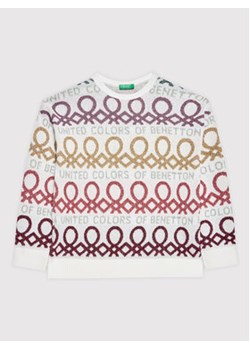 United Colors Of Benetton Sweter 1194Q100K Biały Regular Fit ze sklepu MODIVO w kategorii Swetry dziewczęce - zdjęcie 168610100
