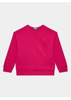 United Colors Of Benetton Bluza 3J68C10E1 Różowy Relaxed Fit ze sklepu MODIVO w kategorii Bluzy dziewczęce - zdjęcie 168610102