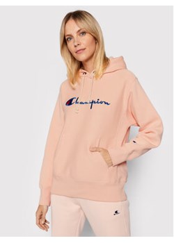 Champion Bluza Script Logo 114788 Różowy Regular Fit ze sklepu MODIVO w kategorii Bluzy damskie - zdjęcie 168610441