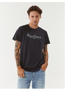 Pepe Jeans T-Shirt Wido PM509126 Granatowy Regular Fit ze sklepu MODIVO w kategorii T-shirty męskie - zdjęcie 168610714