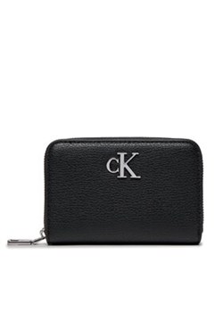 Calvin Klein Mały Portfel Damski Minimal Monogram Med Za K60K611500 Czarny ze sklepu MODIVO w kategorii Portfele damskie - zdjęcie 168612751