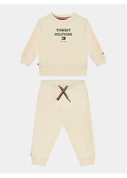 Tommy Hilfiger Dres Logo KN0KN01771 Beżowy Regular Fit ze sklepu MODIVO w kategorii Dresy dla niemowlaka - zdjęcie 168613131