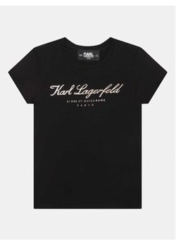 Karl Lagerfeld Kids T-Shirt Z15435 S Czarny Regular Fit ze sklepu MODIVO w kategorii Bluzki dziewczęce - zdjęcie 168613201