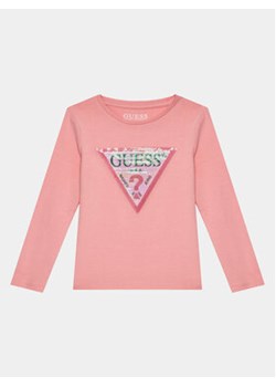 Guess Bluzka K4RI30 K6YW1 Różowy Regular Fit ze sklepu MODIVO w kategorii Bluzki dziewczęce - zdjęcie 168613323