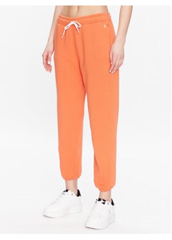 Polo Ralph Lauren Spodnie dresowe 211891560005 Pomarańczowy Regular Fit ze sklepu MODIVO w kategorii Spodnie damskie - zdjęcie 168613463