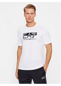 EA7 Emporio Armani T-Shirt 6RPT81 PJM9Z 0100 Biały Regular Fit ze sklepu MODIVO w kategorii T-shirty męskie - zdjęcie 168613483