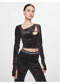 Versace Jeans Couture Bluzka 75HAH605 Czarny Slim Fit ze sklepu MODIVO w kategorii Bluzki damskie - zdjęcie 168613760