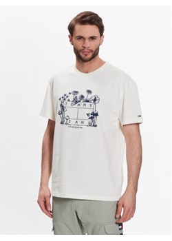 Tommy Jeans T-Shirt Homegrown DM0DM16235 Écru Relaxed Fit ze sklepu MODIVO w kategorii T-shirty męskie - zdjęcie 168614090
