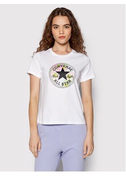 Converse T-Shirt Floral Print Patch 10023217-A02 Biały Standard Fit ze sklepu MODIVO w kategorii Bluzki damskie - zdjęcie 168614623