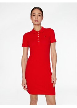 Tommy Hilfiger Sukienka codzienna 1985 WW0WW37853 Czerwony Slim Fit ze sklepu MODIVO w kategorii Sukienki - zdjęcie 168614710