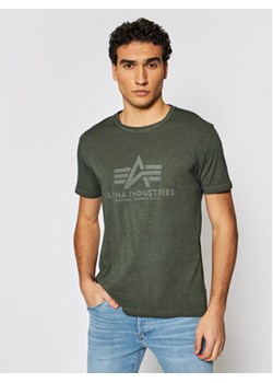 Alpha Industries T-Shirt Basic T Oildye 116515 Zielony Regular Fit ze sklepu MODIVO w kategorii T-shirty męskie - zdjęcie 168615234