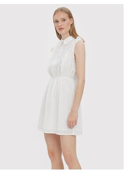 Vero Moda Sukienka letnia Sally 10272001 Biały Regular Fit ze sklepu MODIVO w kategorii Sukienki - zdjęcie 168615300