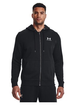 Under Armour Bluza UA Essential Fleece FZ Hood 1373881 Czarny Regular Fit ze sklepu MODIVO w kategorii Bluzy męskie - zdjęcie 168615971