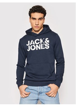 Jack&Jones Bluza Corp 12152840 Granatowy Blazer Fit ze sklepu MODIVO w kategorii Bluzy męskie - zdjęcie 168616211