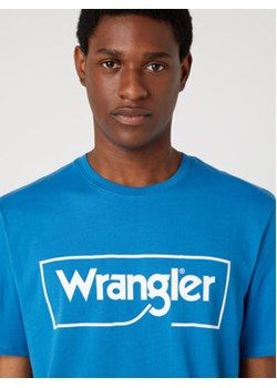 Wrangler T-Shirt Frame Logo W70JD369F 112330823 Niebieski Regular Fit ze sklepu MODIVO w kategorii T-shirty męskie - zdjęcie 168617221