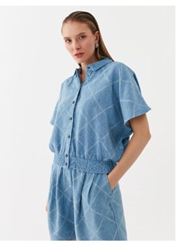KARL LAGERFELD Koszula 231W1614 Niebieski Regular Fit ze sklepu MODIVO w kategorii Koszule damskie - zdjęcie 168617271